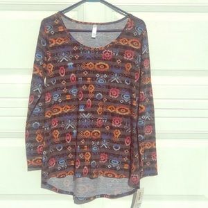 NWT LuLaRoe Lynnae Aztec Printed Casual Top